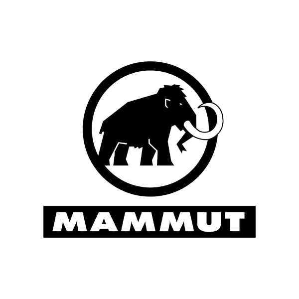 Schwarzes geometrisches Katzenlogo, das einem stilisierten Panthergesicht ähnelt, mit dem Schriftzug „DYNAFIT“ in Fettdruck darunter, das Eleganz und Kraft vermittelt.