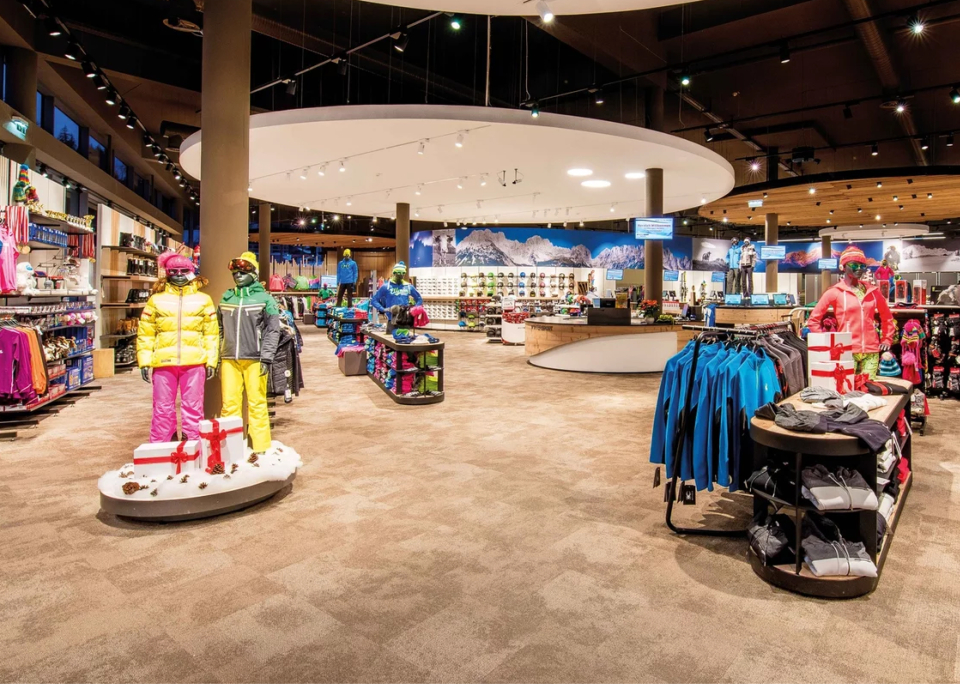 INTERSPORT Shop showing the shelves and assortment